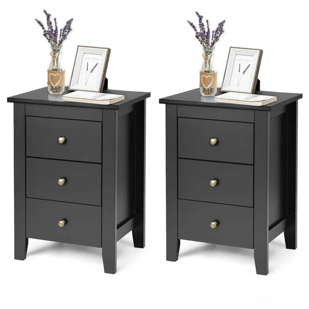 Set of 2 Nightstand End Beside Table Drawers, photo 6 of 10