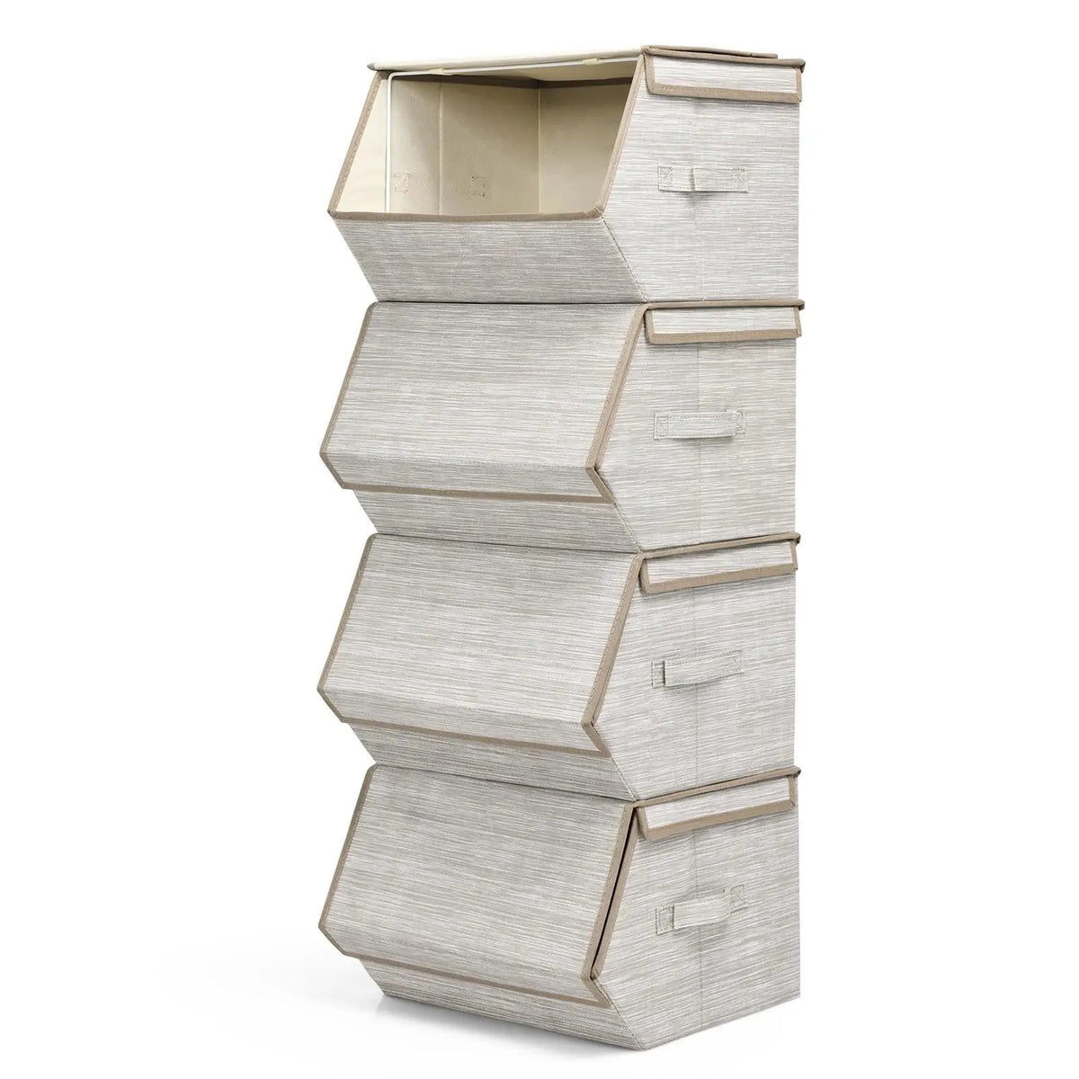 Set of 4 Storage Bins Stackable Cubes with Lid, photo 11 of 24