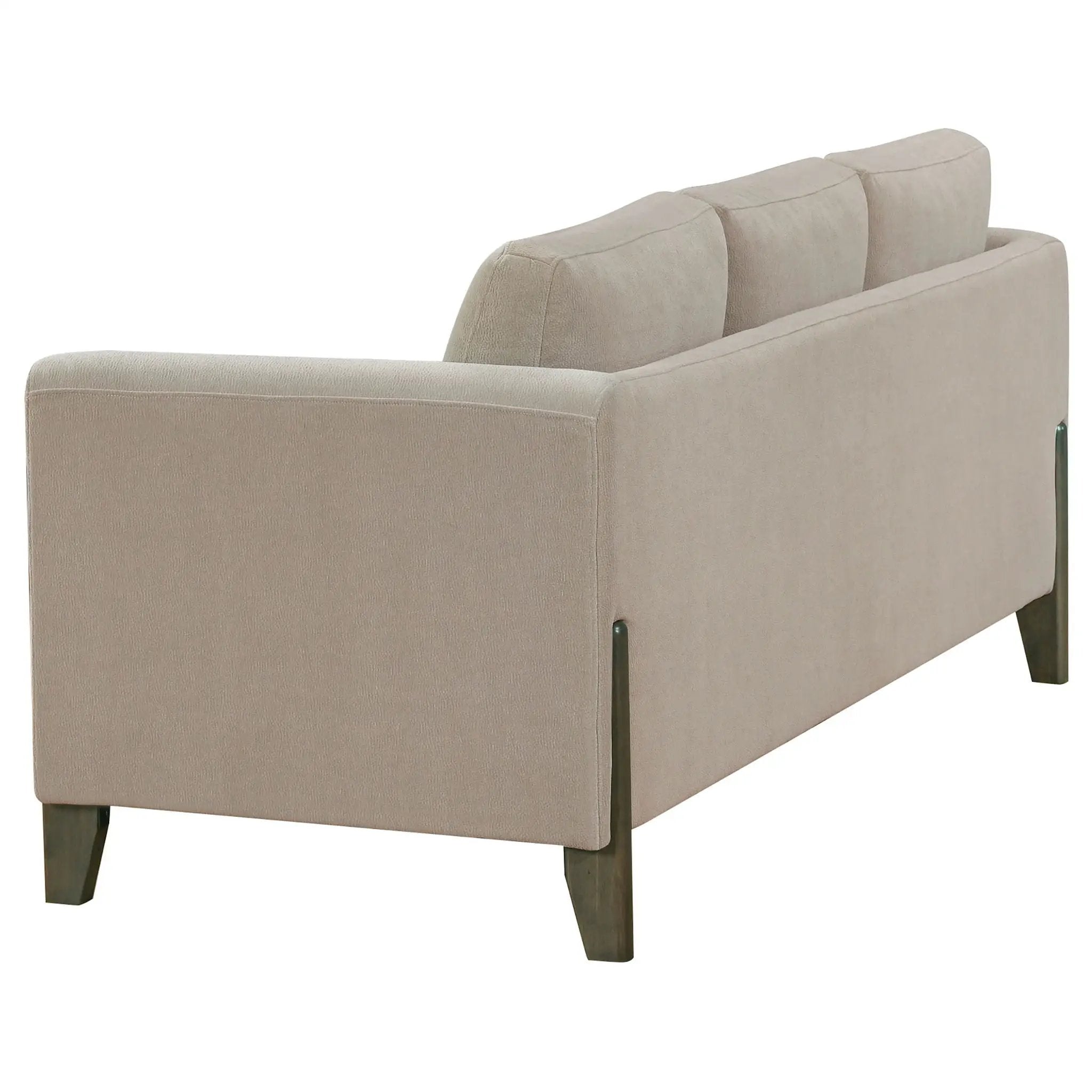 Islington Fabric Upholstered Panel Arm Sofa Taupe by Unique Piece Furniture