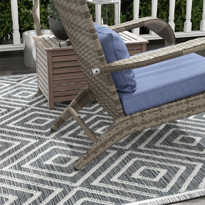 Wicker Adirondack Chair with Ottoman by HouseOfZazla