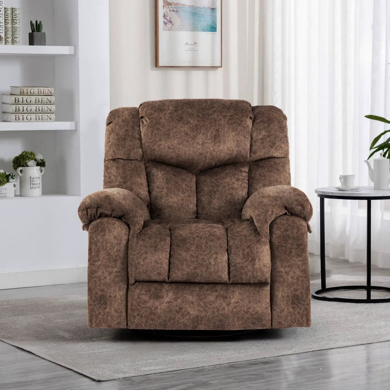 Swivel And Rocking Recliner Chair With Massage And Heating by Unique Piece Furniture