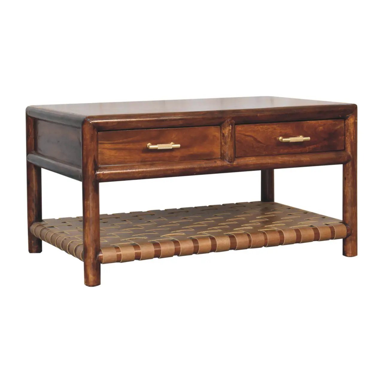 Regency - Woven Console Table With 2 Drawers - Brown by HouseOfZazla
