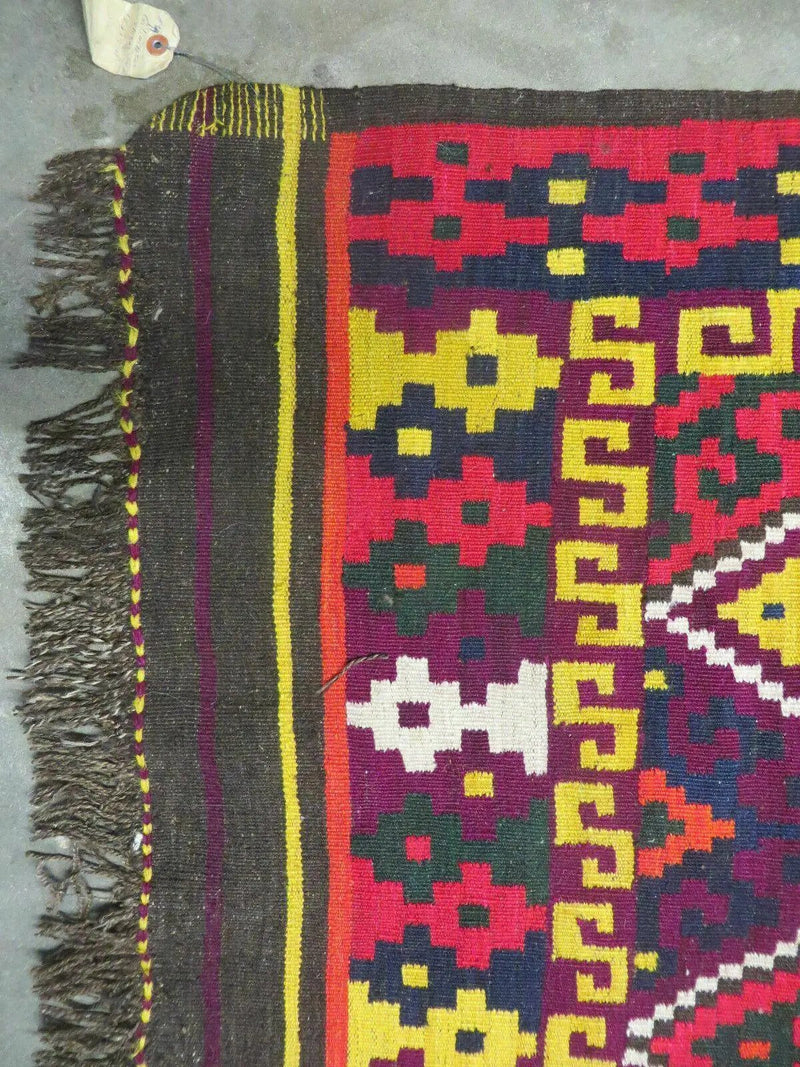 6' X 13' Antique Turkish Kilim Handmade Flat Weave Wool Rug Veg Dye by Jewel Rugs