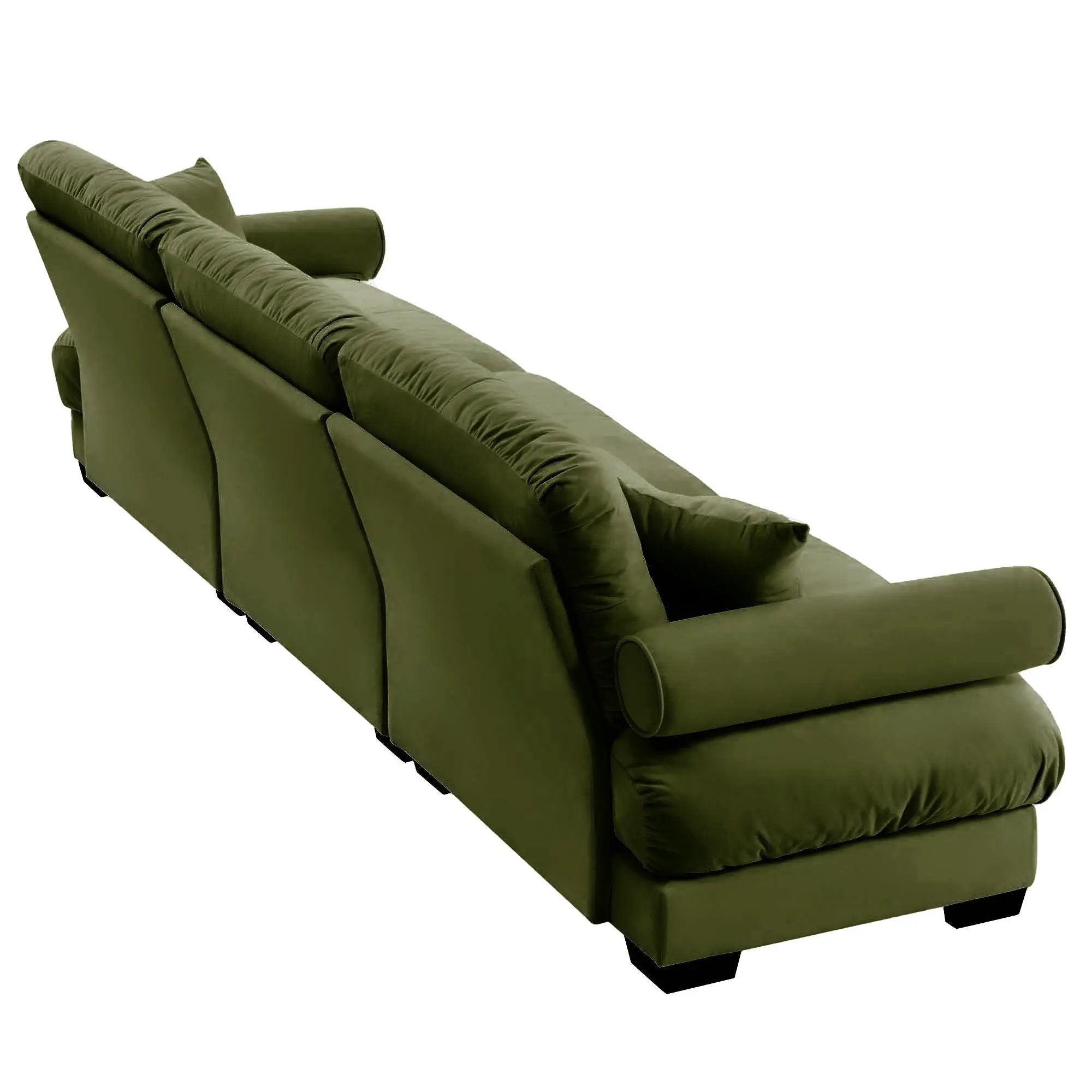Modern Sofa With Bolstered Armrests And Pillows by HouseOfZazla