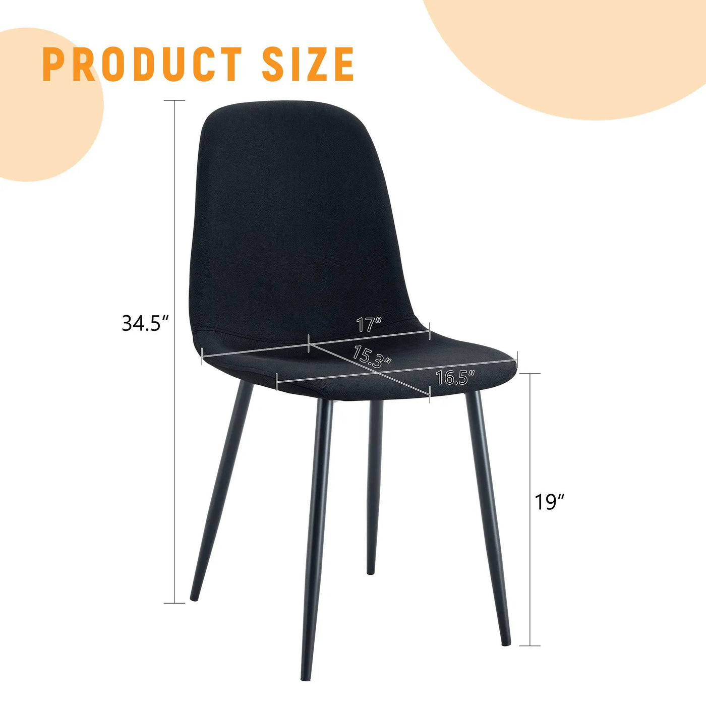 Modern Medieval Style Cushioned Side Chairs Set With Metal Legs For Kitchens by HouseOfZazla