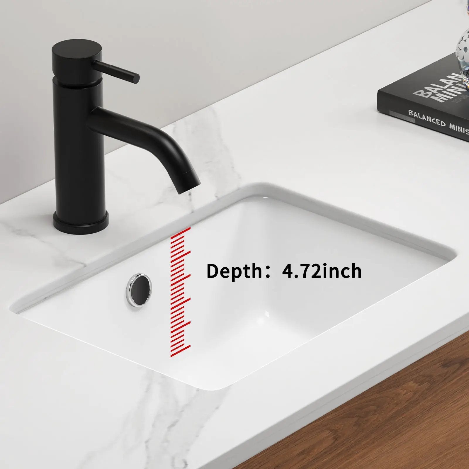 16 Inch Rectangle Undermount Bathroom Sink by HouseOfZazla