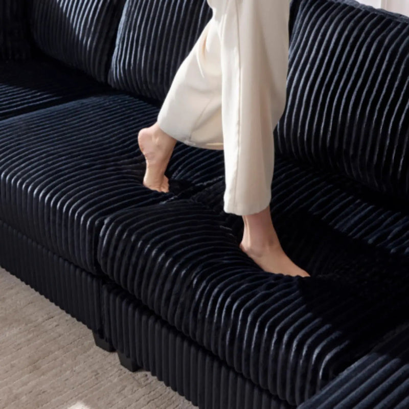U-Shaped Convertible Sofa, 4 Seater Large Living Room Lounge by Unique Piece Furniture
