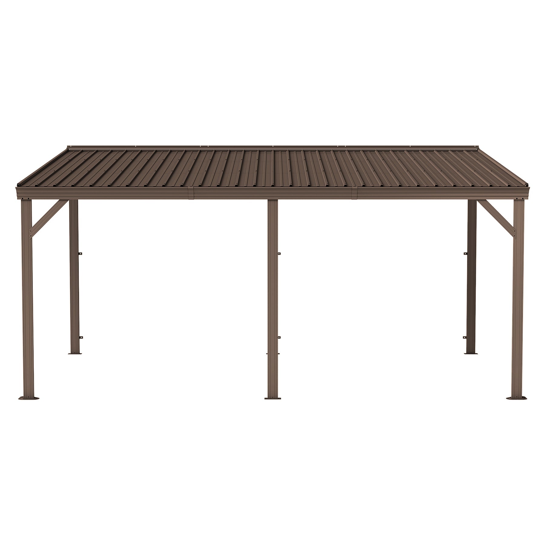 10'x16' Hardtop Lean-To Gazebo with Gutters by HouseOfZazla
