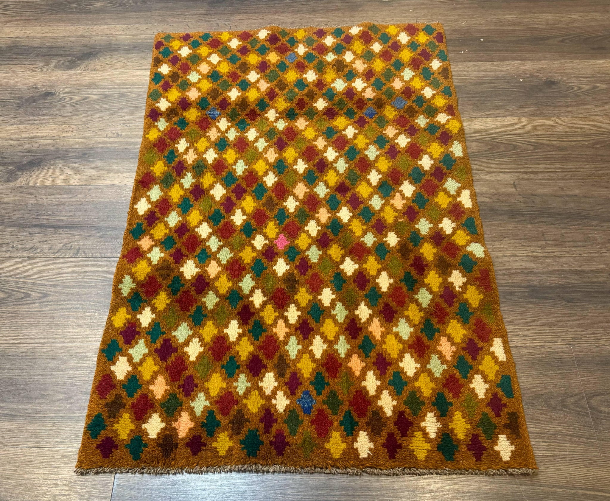 Balouch Rug 3x4, Burnt-Orange, Multicolor, Afghan Rug by Jewel Rugs