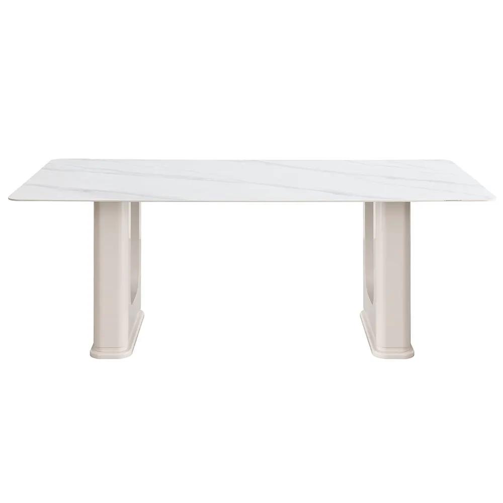 Kalam - Dining Table - Ceramic Top & Beige by Unique Piece Furniture