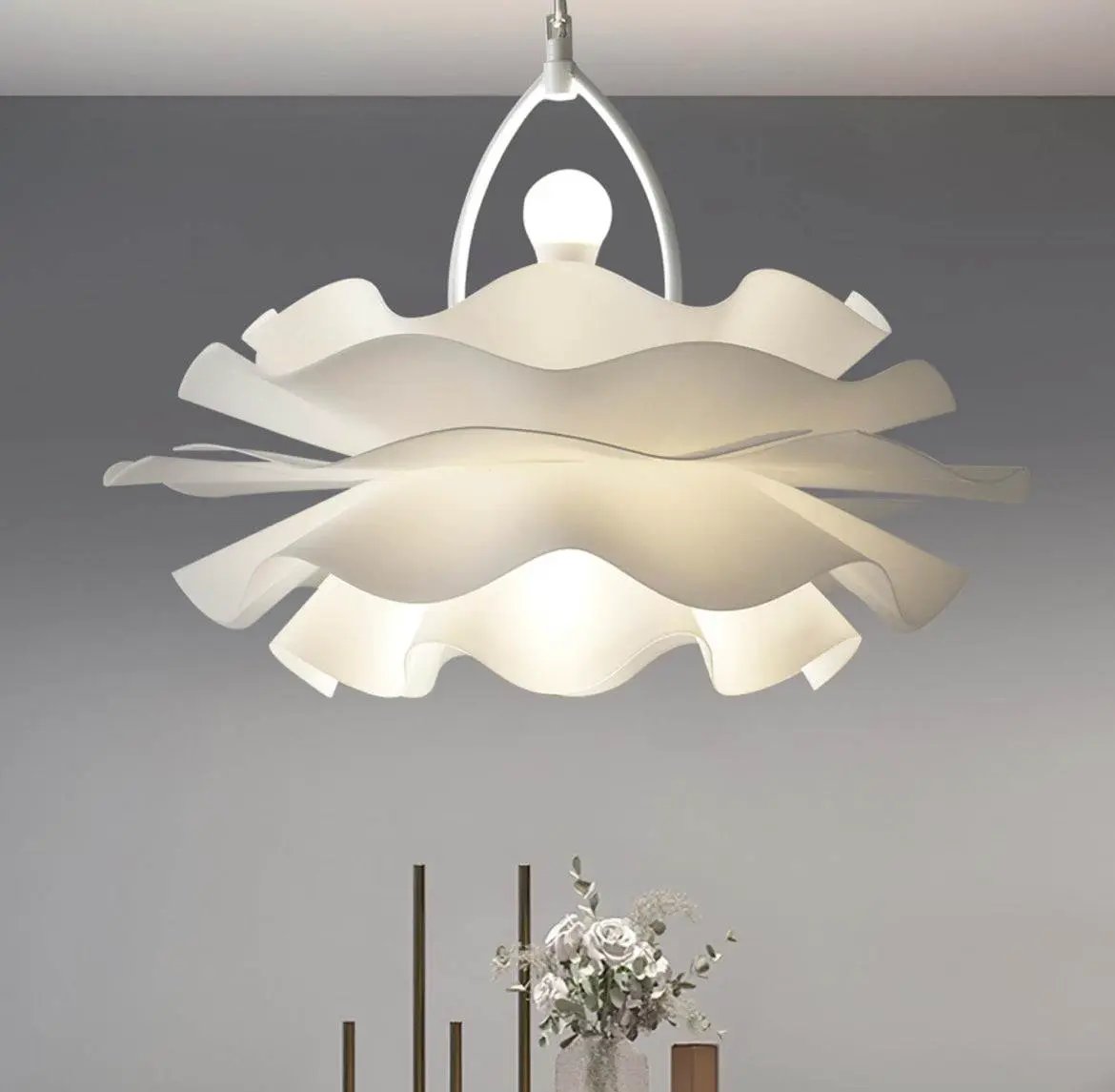 Chandeliers for Dining Room Lighting Fixtures Hanging,2-Light Romantic Modern Chandelier, Acrylic Flower Shape Chandeliers for Bedroom,Hallway, Living Room, Foyer, Office, Bar,Island Lights by Selzalot