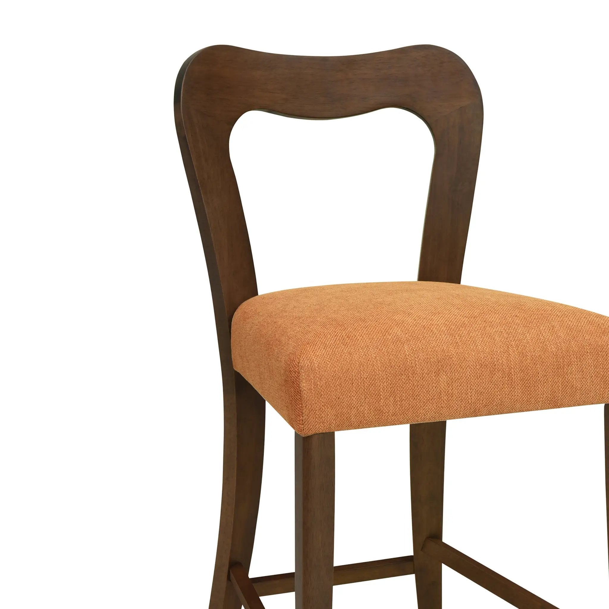 Counter Stool Without Arm (Walnut + Caramel) Set of 2 by HouseOfZazla