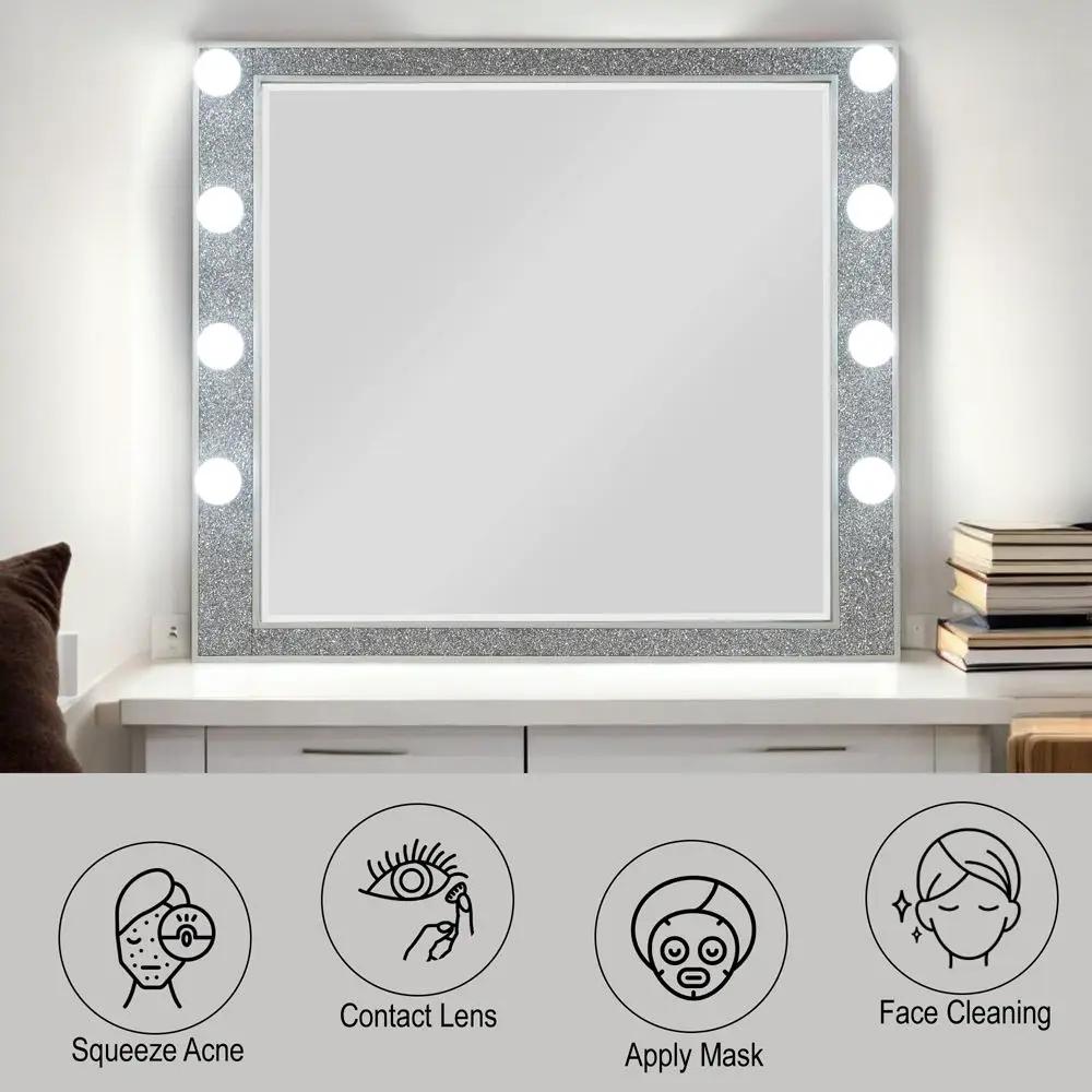 Sliverfluff - Mirror With Light - Mirrored & Champagne by Unique Piece Furniture