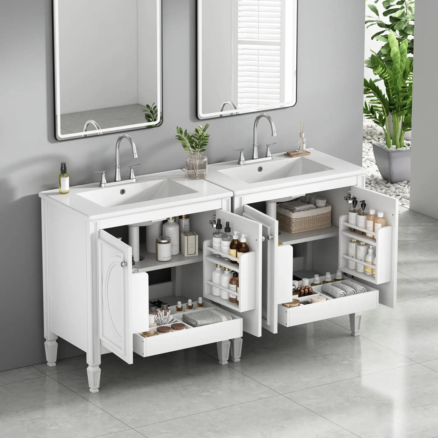 Bathroom Vanity With Sink With 2 Doors And Adjustable Shelf by HouseOfZazla
