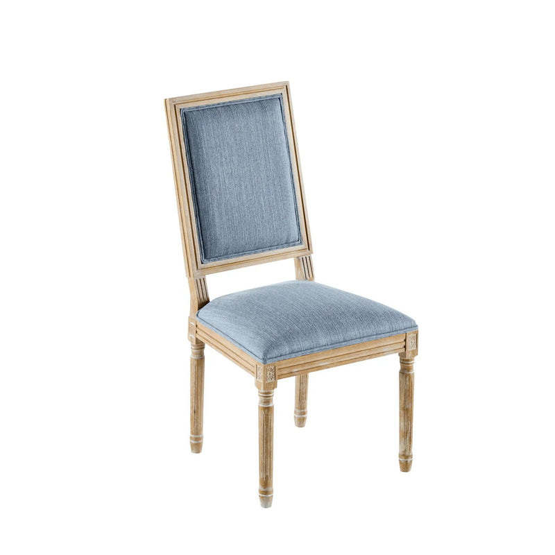 French Country Style Dining Chair With Upholstered Seating And Fluted Legs by HouseOfZazla