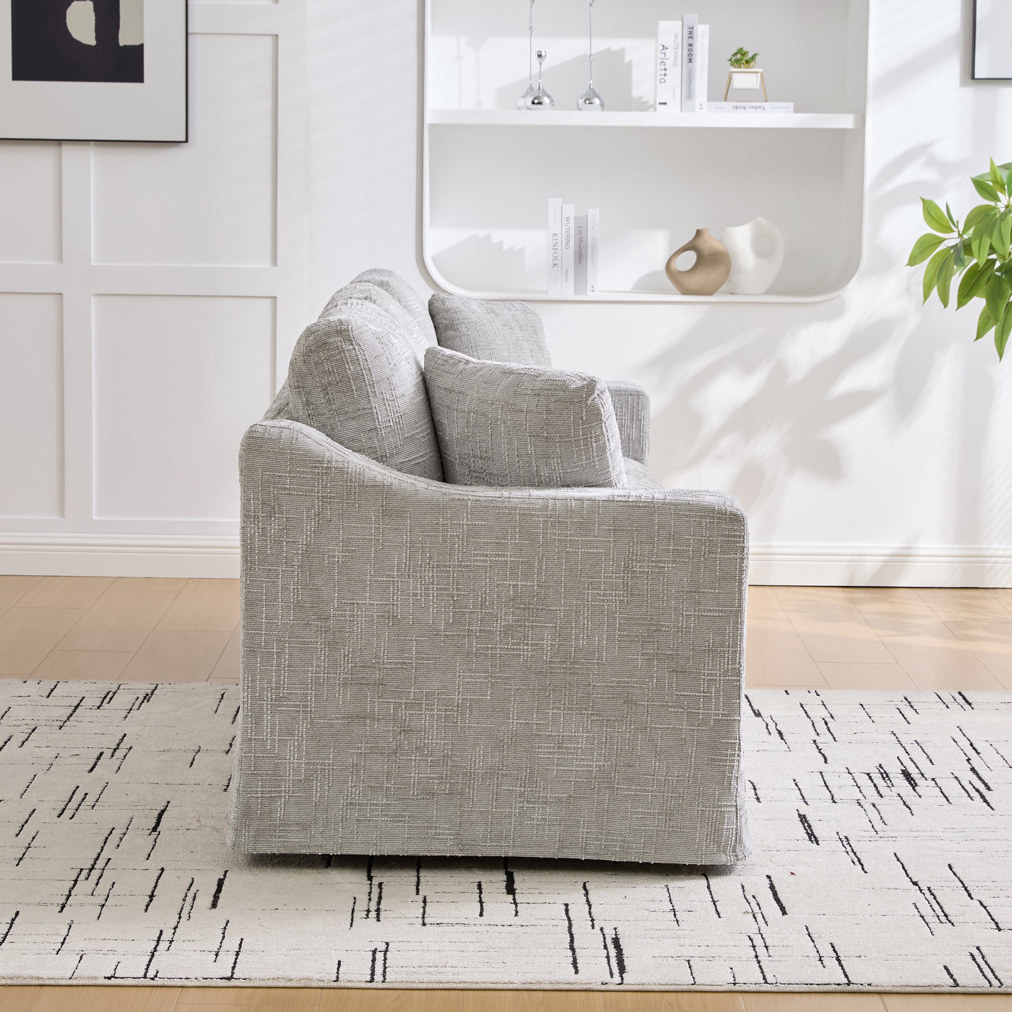 83.86" Wide Modern Casual Sofa by HouseOfZazla