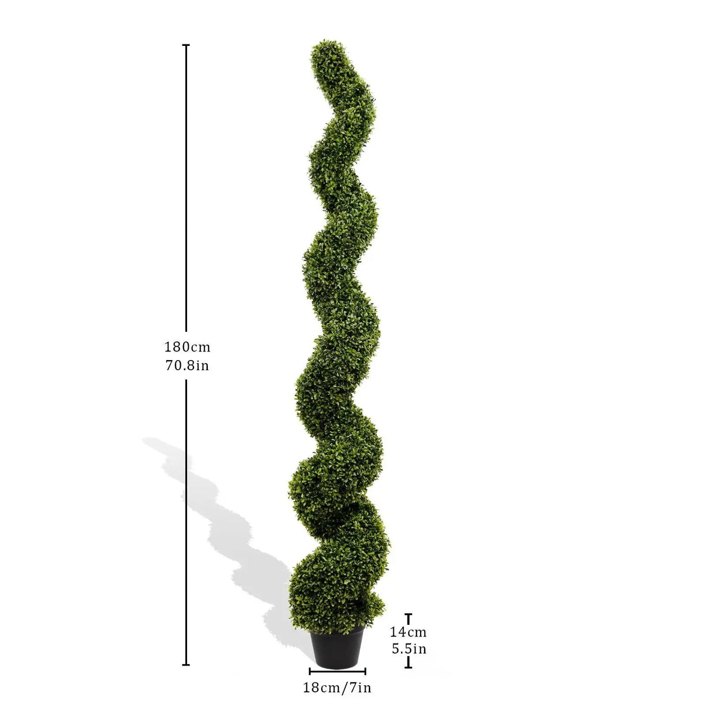 Artificial Outdoor UV Resistant Plastic Boxwood Topiary Spiral Tree by HouseOfZazla