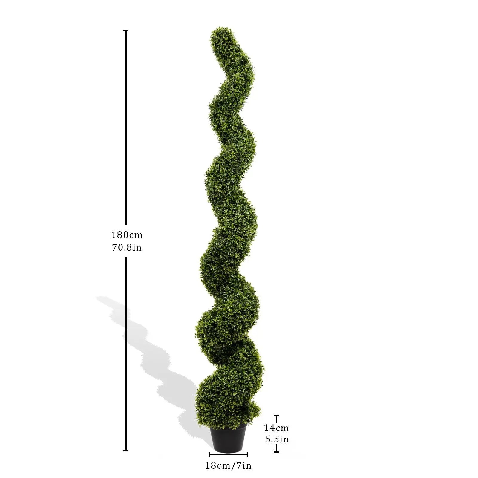 Artificial Outdoor UV Resistant Plastic Boxwood Topiary Spiral Tree by HouseOfZazla