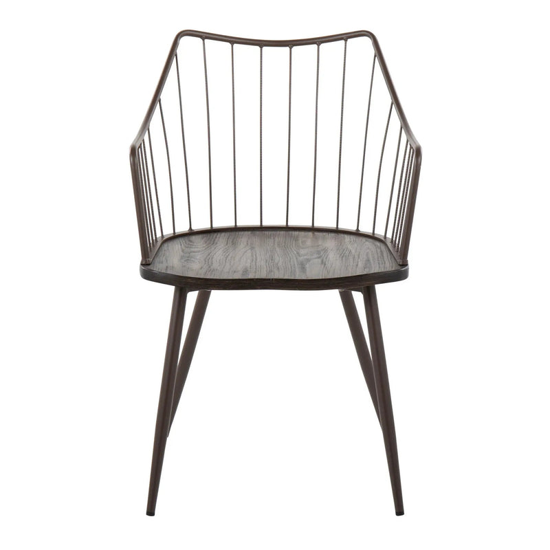 Winston - Farmhouse Style / Dining Chair - Brown / Dark Walnut by Unique Piece Furniture
