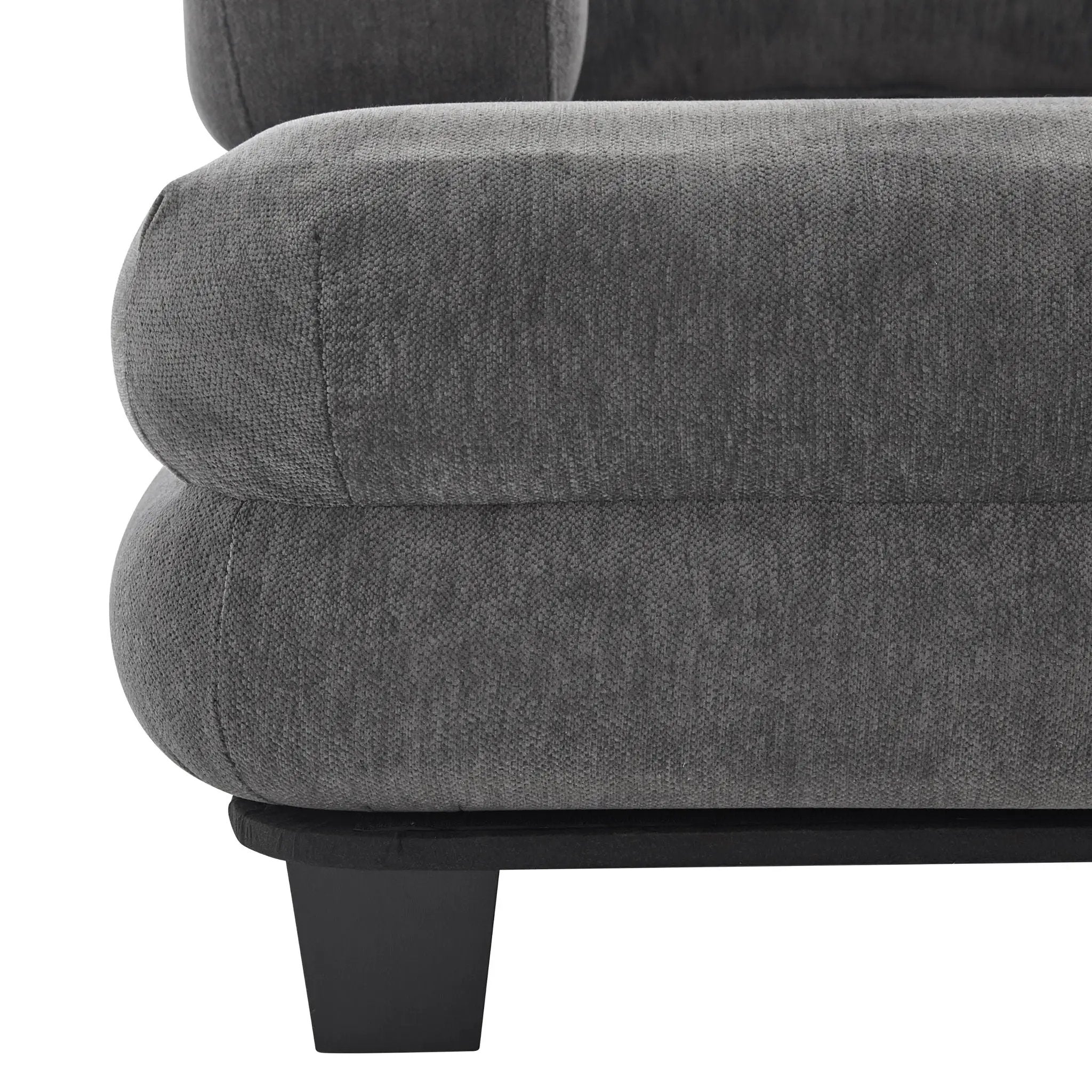 Oversized Chaise Lounge Sofa Bed with Deep Seat and Layered Armrests by HouseOfZazla