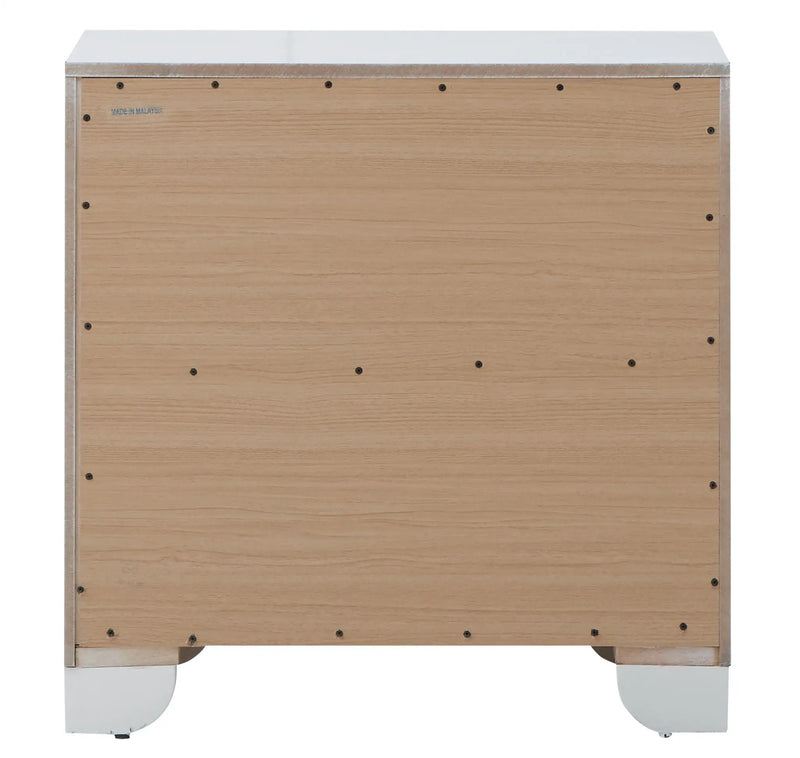 Contemporary Nightstand - Silver Champagne - Particle Board by Unique Piece Furniture