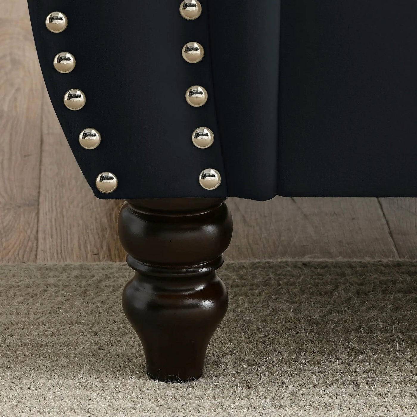 Chesterfield Sofa With Rolled Arms And Nailhead Trim by HouseOfZazla
