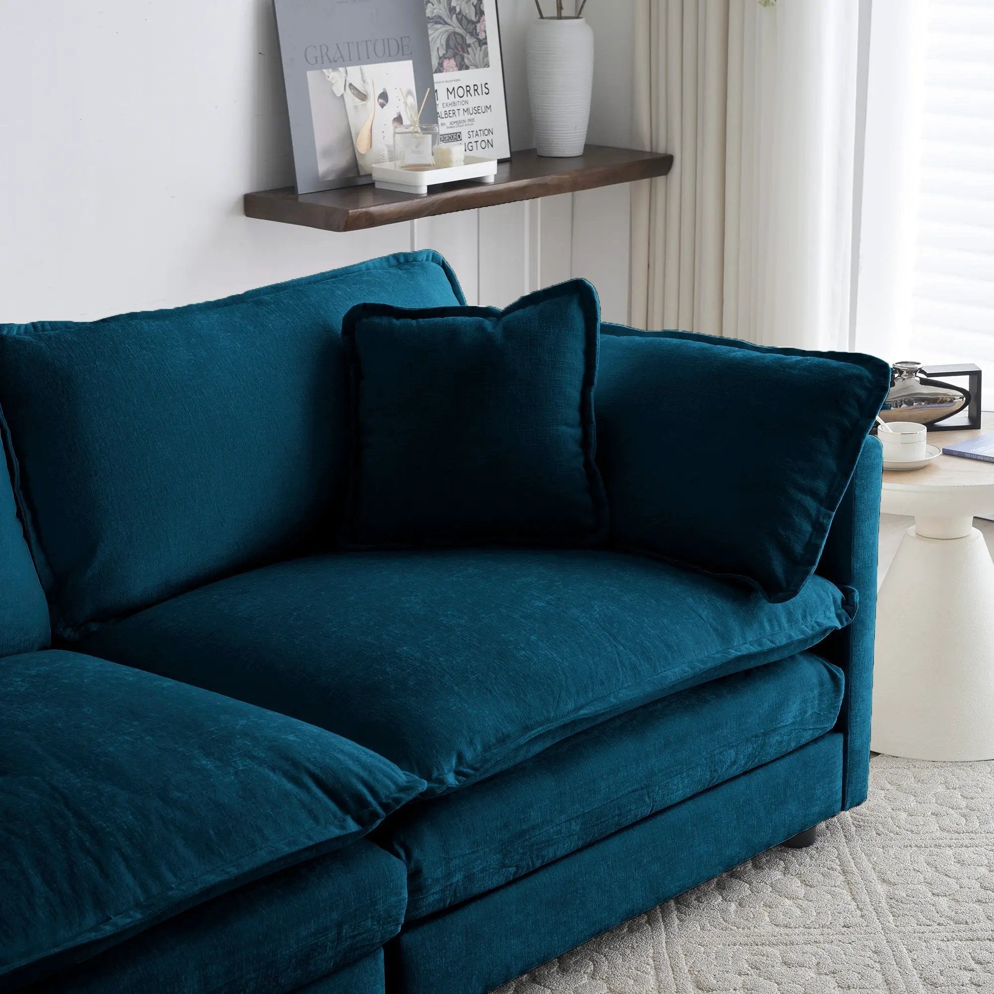 Modular Sectional Sofa for Living Room, U Shaped 5 Seater with Ottoman by HouseOfZazla