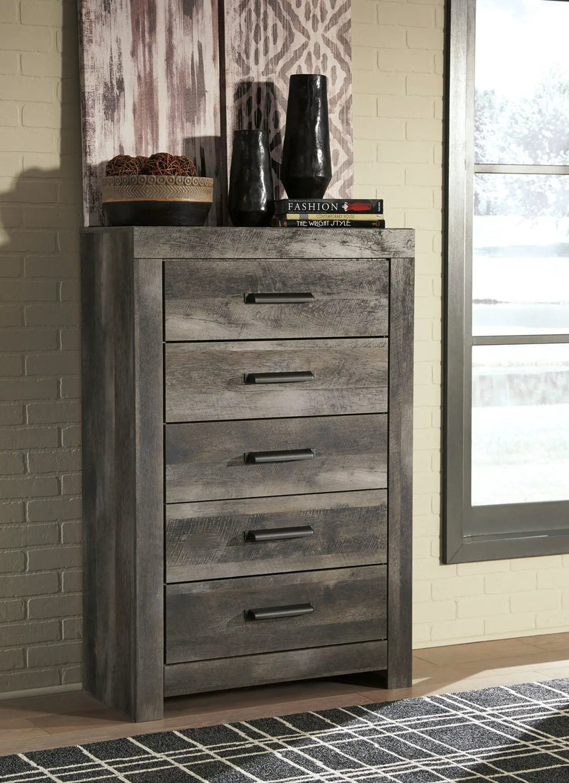 Wynnlow - Five Drawer Chest - Gray by Unique Piece Furniture