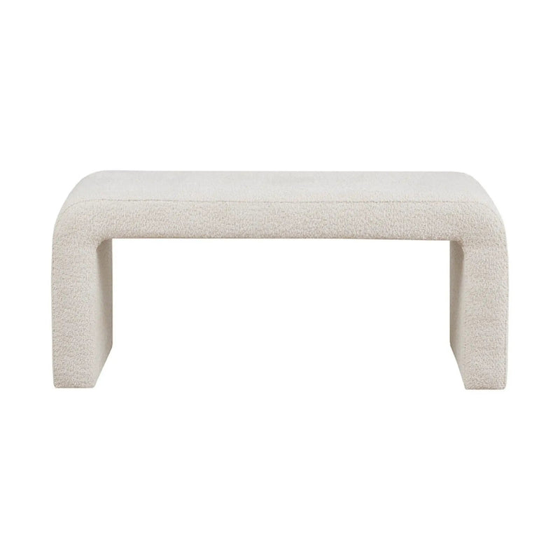 Modern Contemporary Boucle Waterfall Bench by Unique Piece Furniture