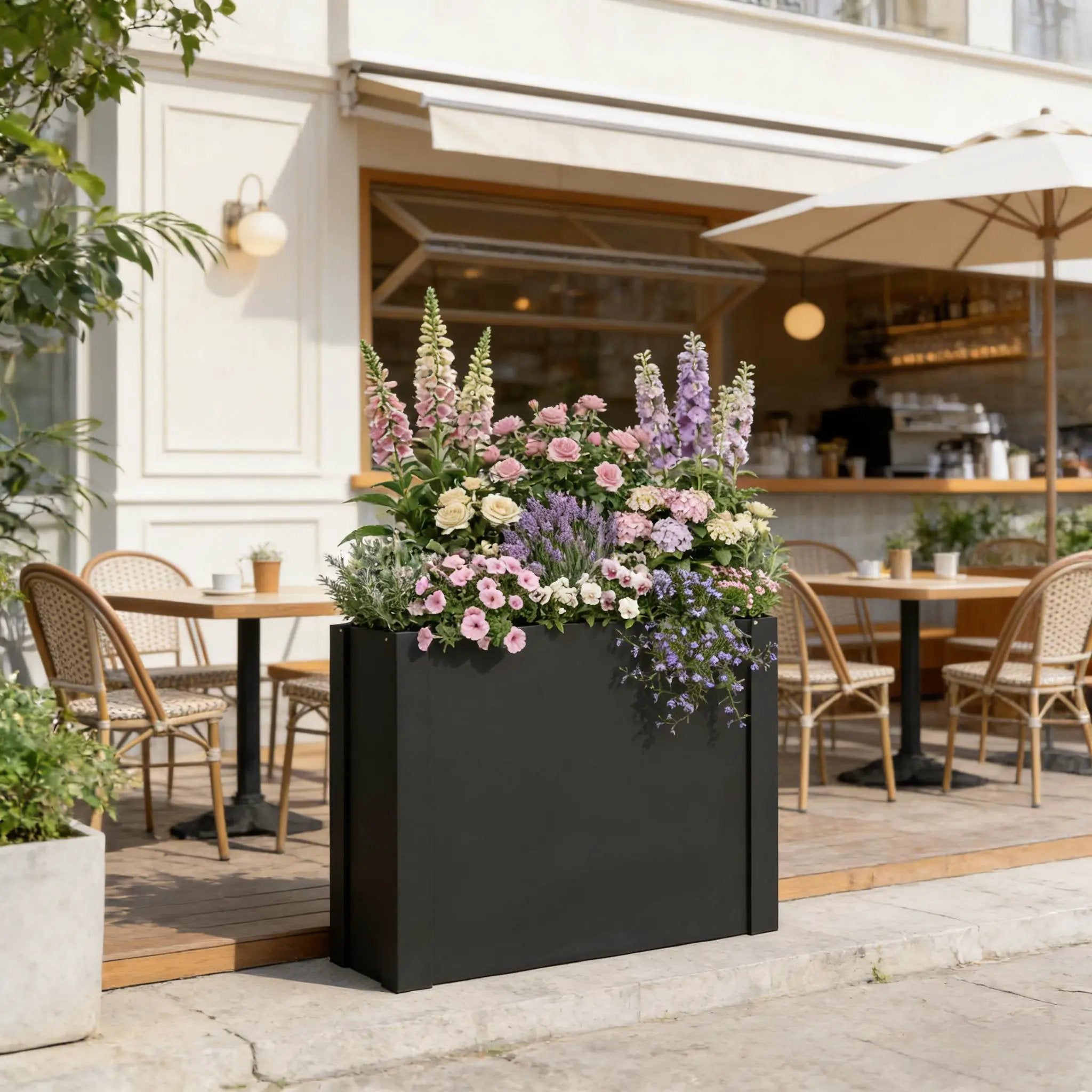 Patio Planter Box, Raised Garden Bed by HouseOfZazla