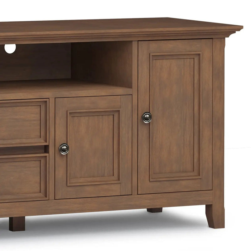 Amherst - Wide TV Media Stand - Rustic Natural Aged Brown by Unique Piece Furniture