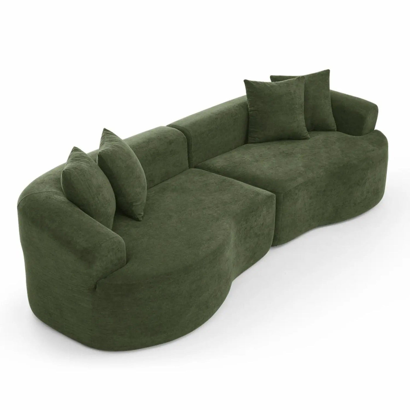 4 Seater Curved Cloud Sectional Sofa by HouseOfZazla