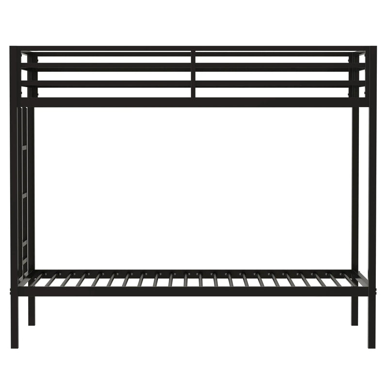 Adam - Twin Over Twin Bunk Bed - Black by HouseOfZazla