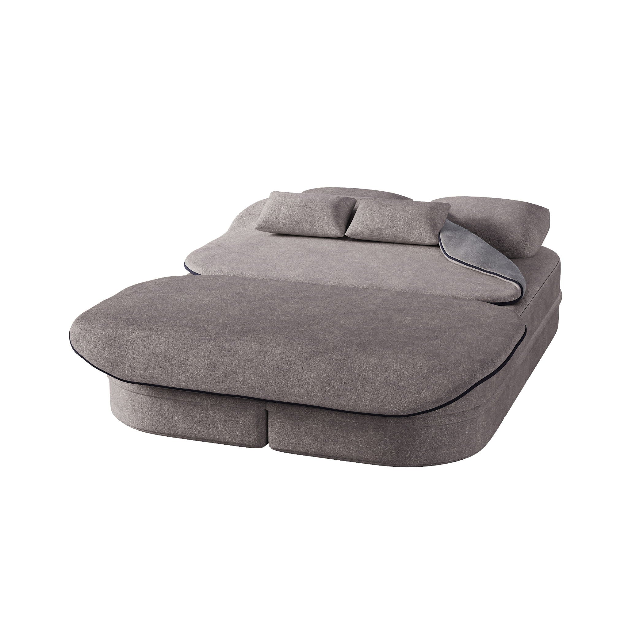 2 In 1 Foldable Sofa Bed With Multi Functional Blanket, Floor Lounge Sofa by HouseOfZazla