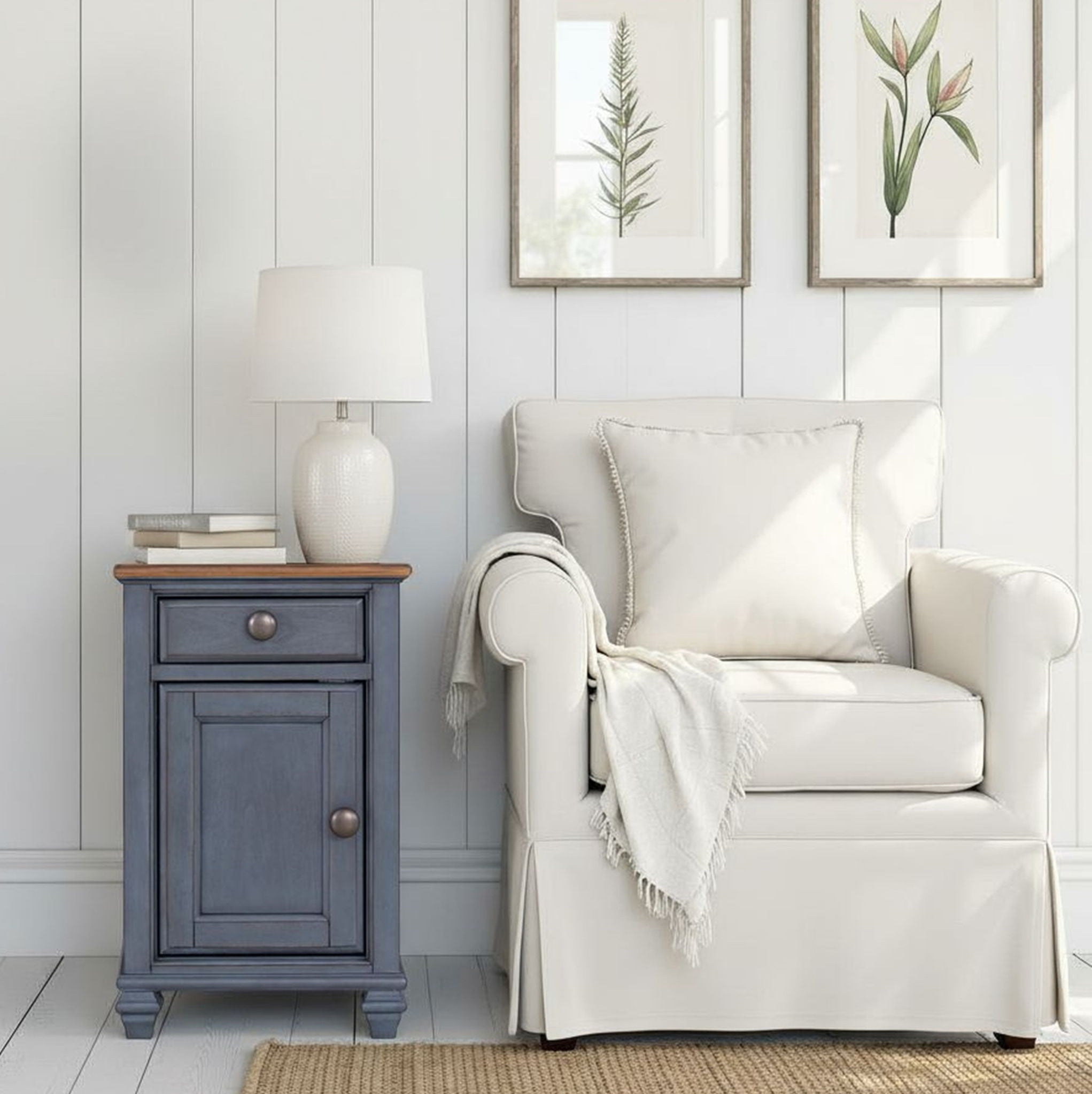Americana - Chairside Table - Blue by Unique Piece Furniture