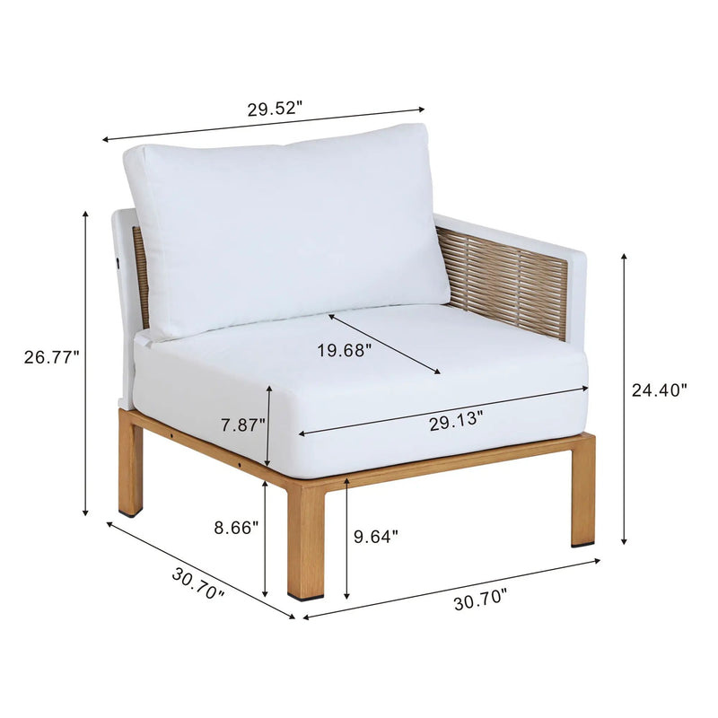 Vine - 4 Piece Outdoor Conversation Set - White by HouseOfZazla