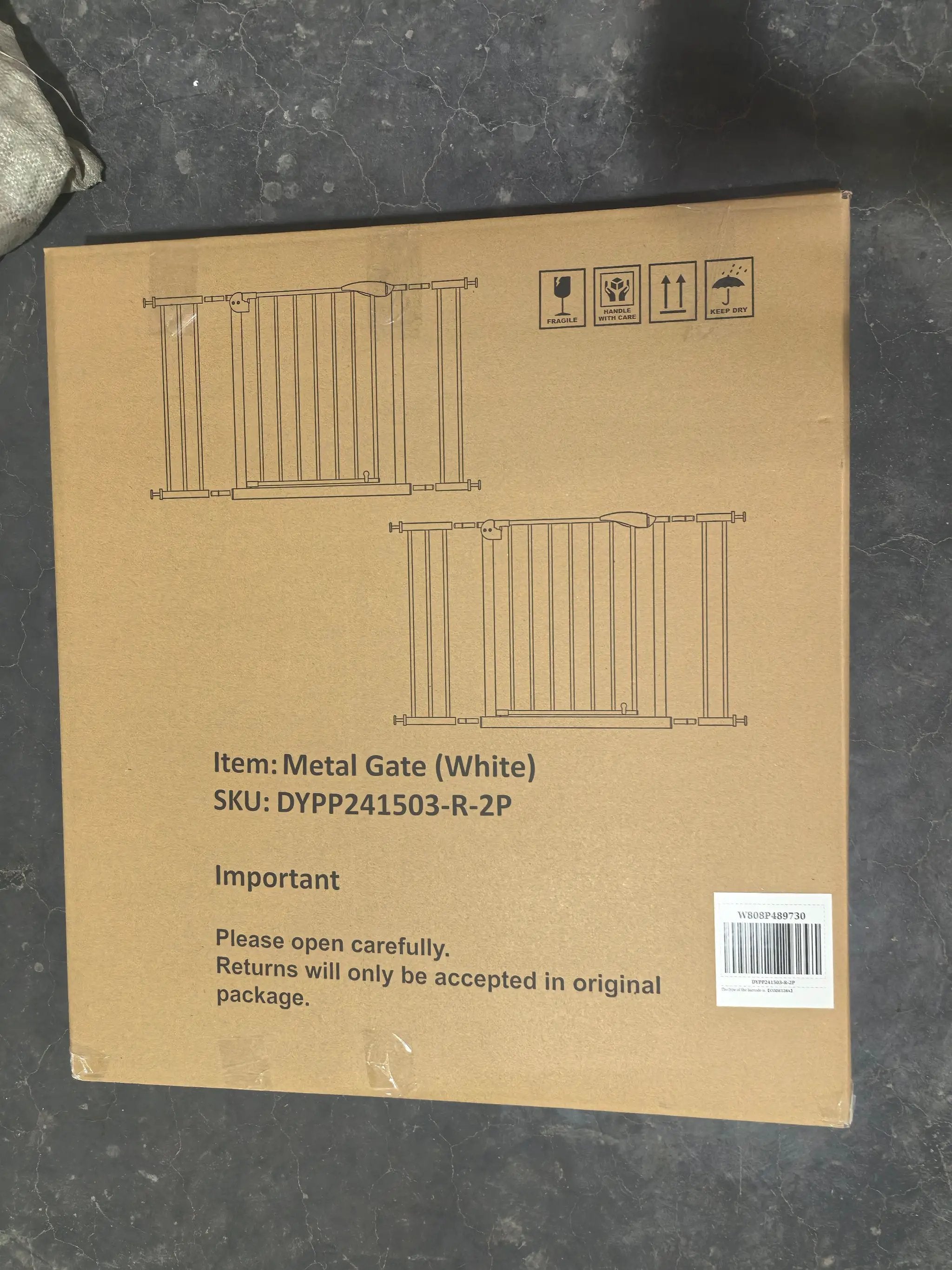 2 Pack 29.5-44.1" Wide Baby Gate for Stairs and Doorways by HouseOfZazla
