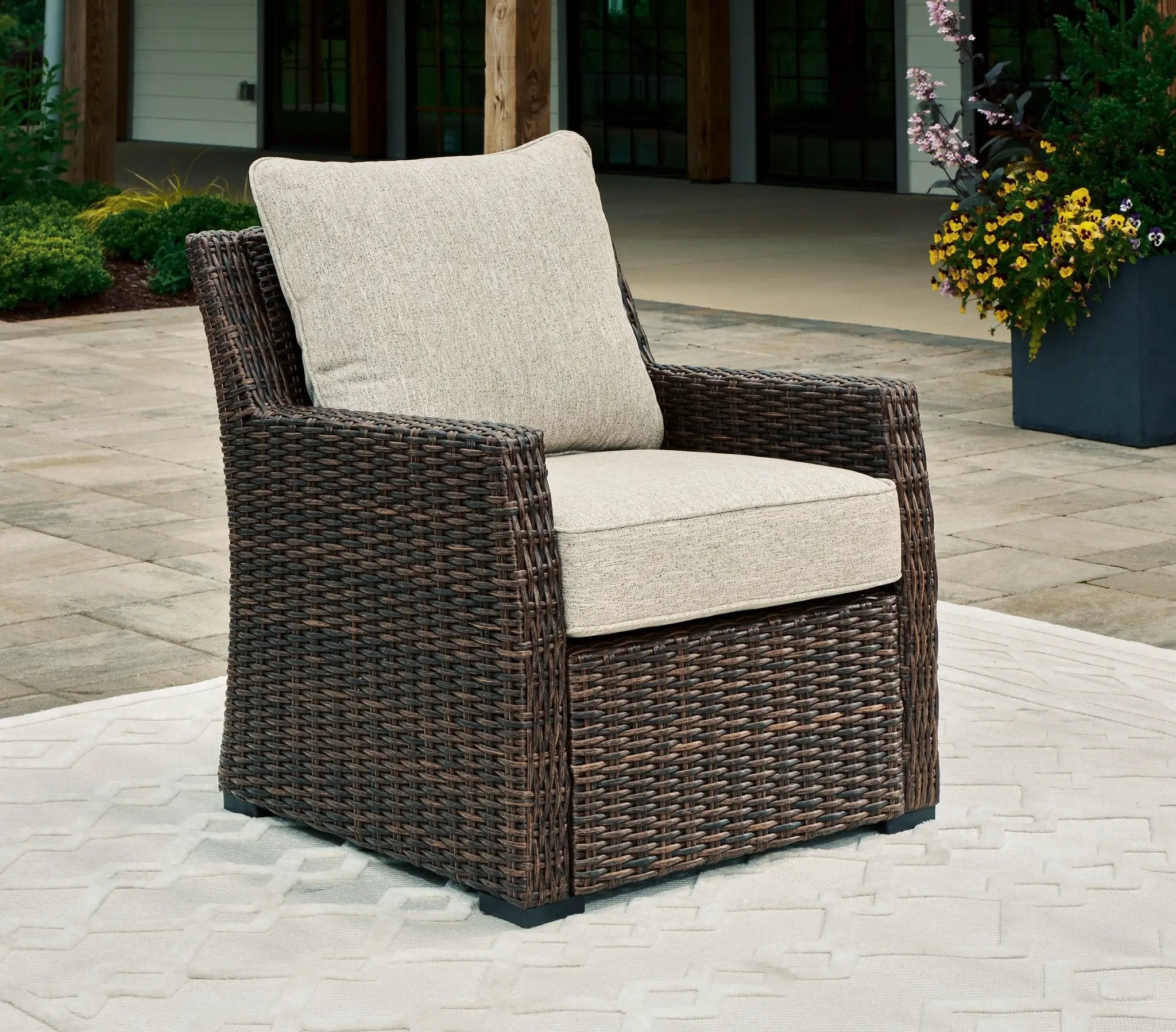 Brook Ranch - Lounge Chair With Cushion - Brown by Unique Piece Furniture