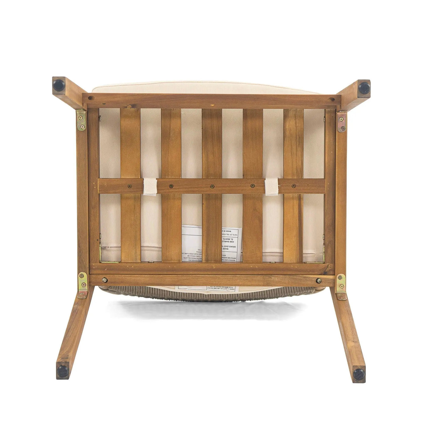 Outdoor Acacia Wood Dining Armchair With Cushion (Set of 2) by HouseOfZazla