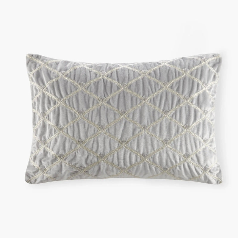 Oblong Decor Pillow Silver 22x15' by HouseOfZazla