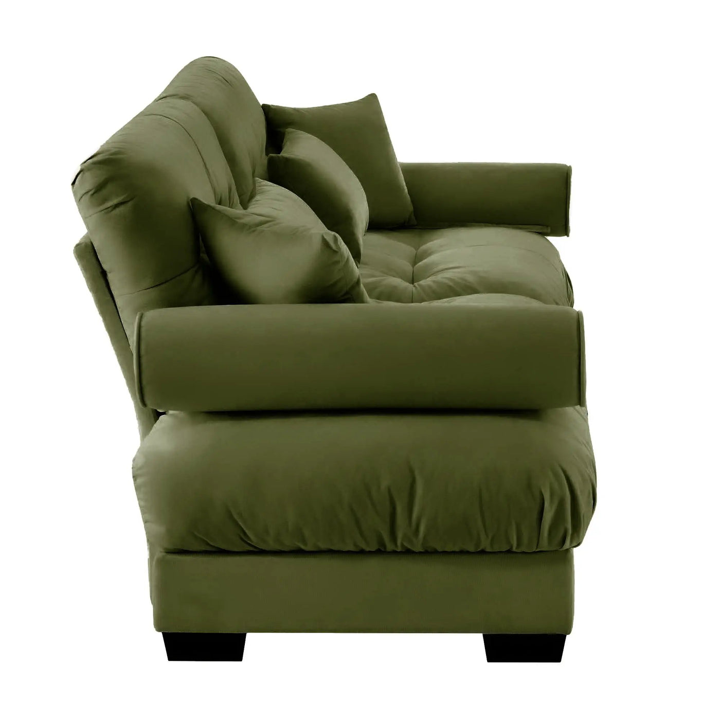 Modern Sofa With Bolstered Armrests And Pillows by HouseOfZazla