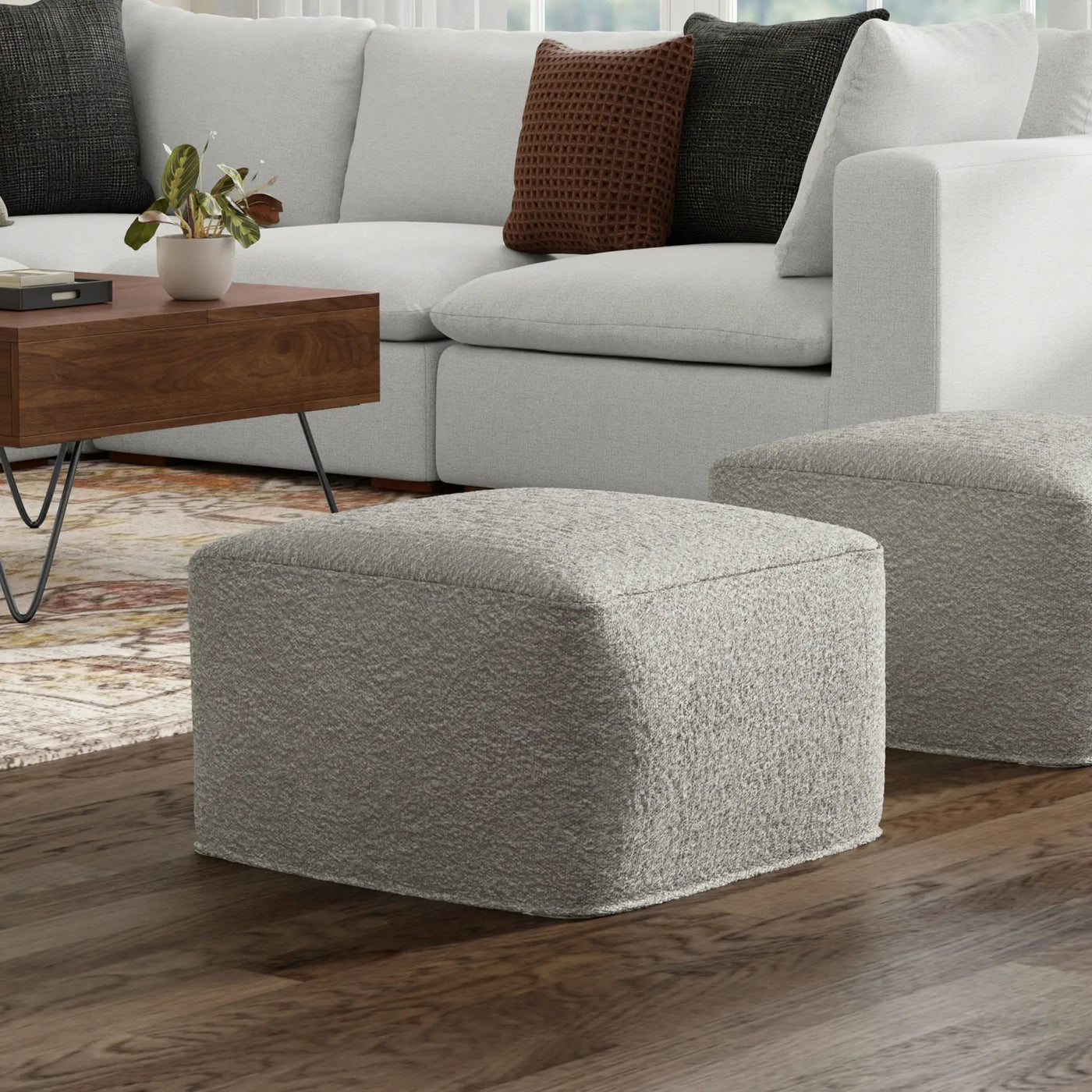 Chantal - Square Pouf by Unique Piece Furniture