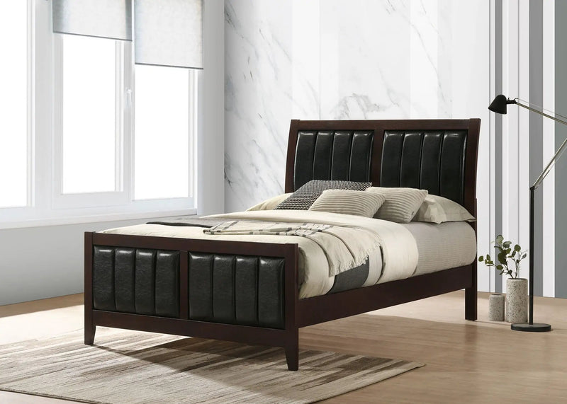 Carlton Wood Full Panel Bed Cappuccino by Unique Piece Furniture