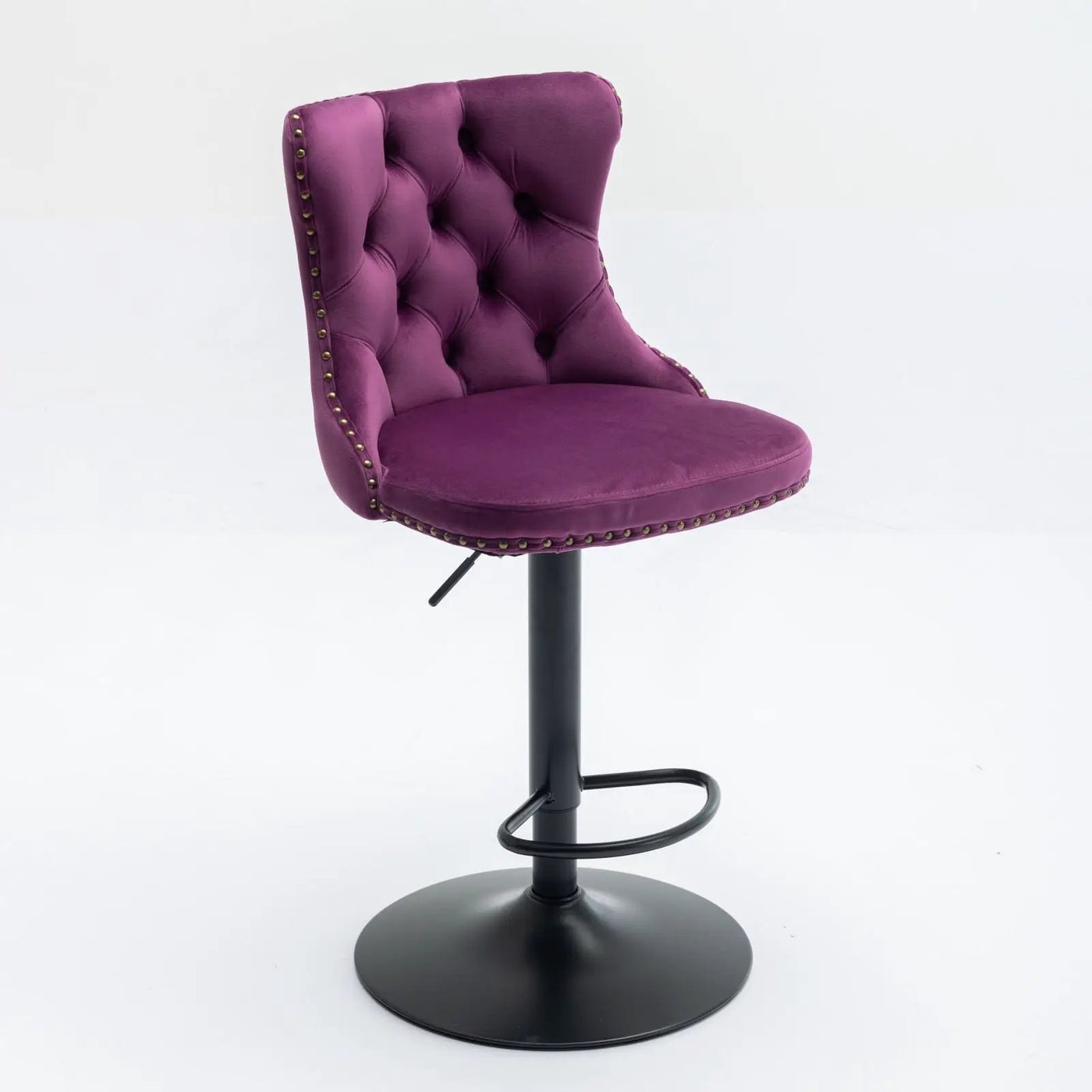 Swivel Barstools Adjusatble Seat Height, Modern Upholstered Bar Stools With Backs Comfortable Tufted For Home Pub And Kitchen Island (Set of 2) by HouseOfZazla