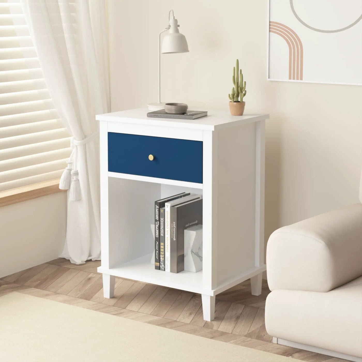 Nightstand With 1 Drawer 1 Shelf by HouseOfZazla