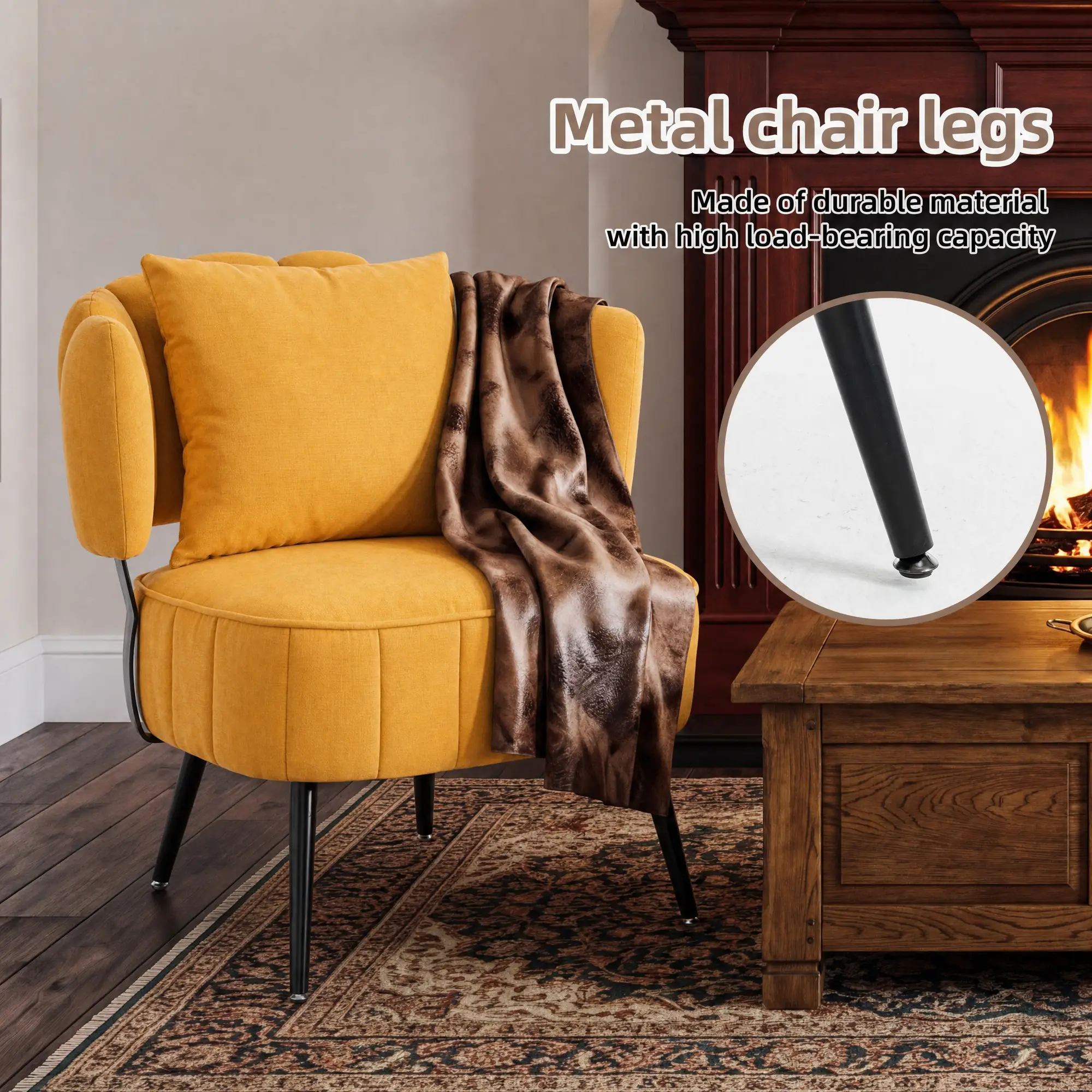 Decorative Armchair With Spring Seat Cushion by HouseOfZazla