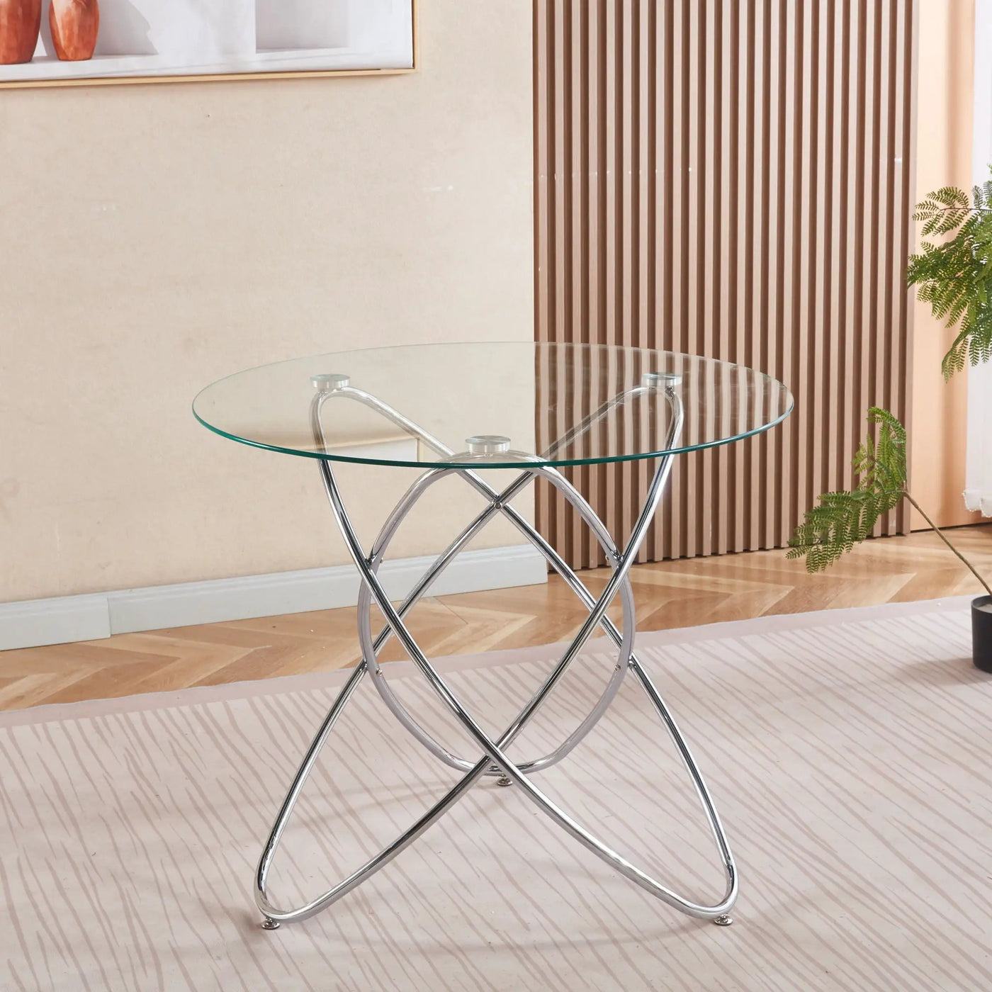 Metal Leg Dining Table With Tempered Glass Top by Unique Piece Furniture