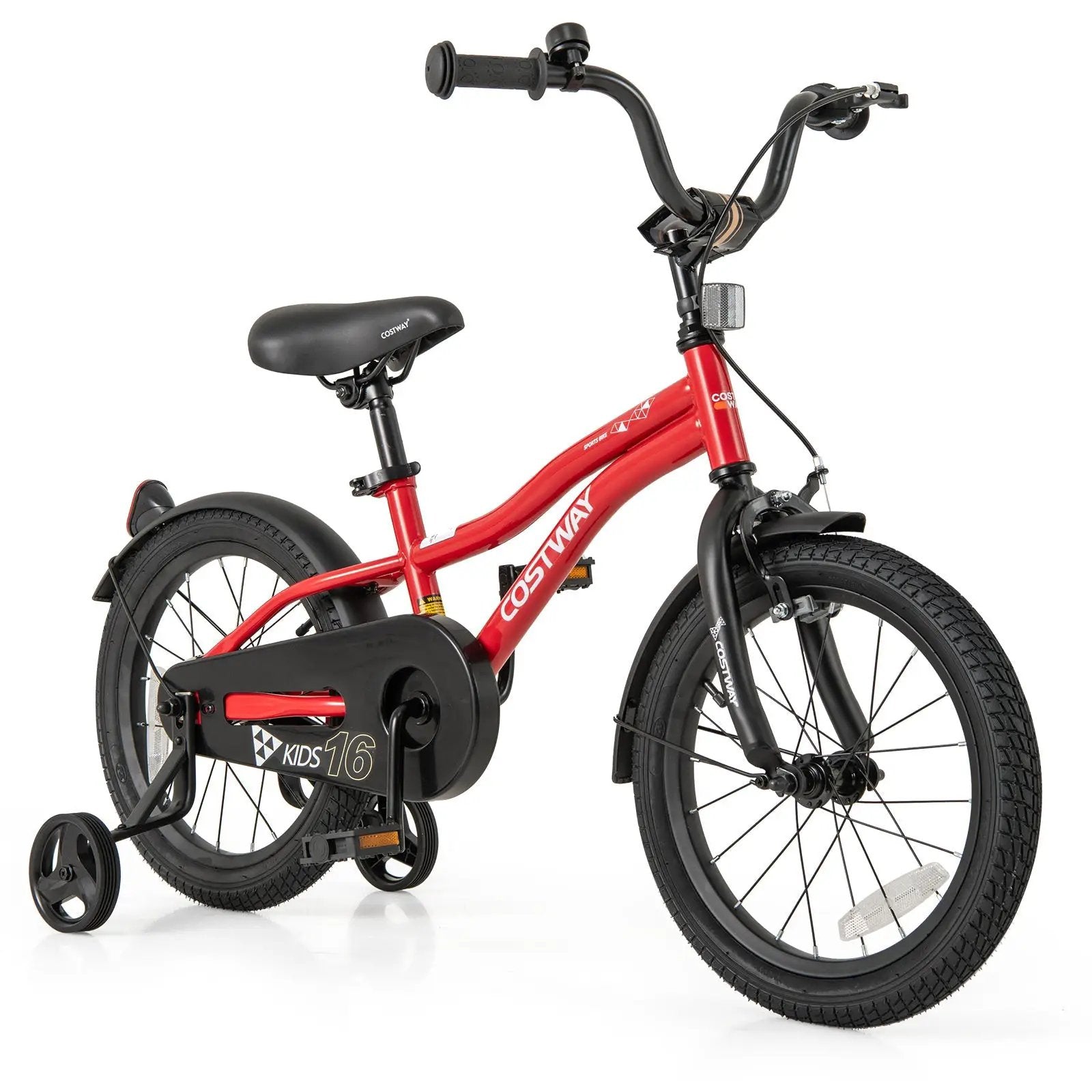 14 Inch Kids Bike Adjustable Bicycle with Reflectors and Bell for 3-5 Years Old by DirectDeals