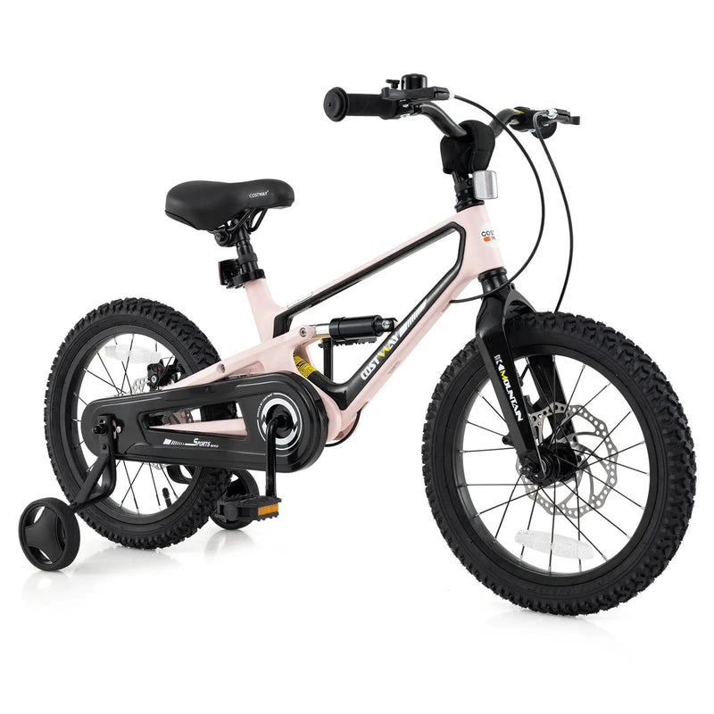 16 Inch Kids Bike Lightweight with Detachable Training Wheels for Aged 4 to 7-16 inches by DirectDeals
