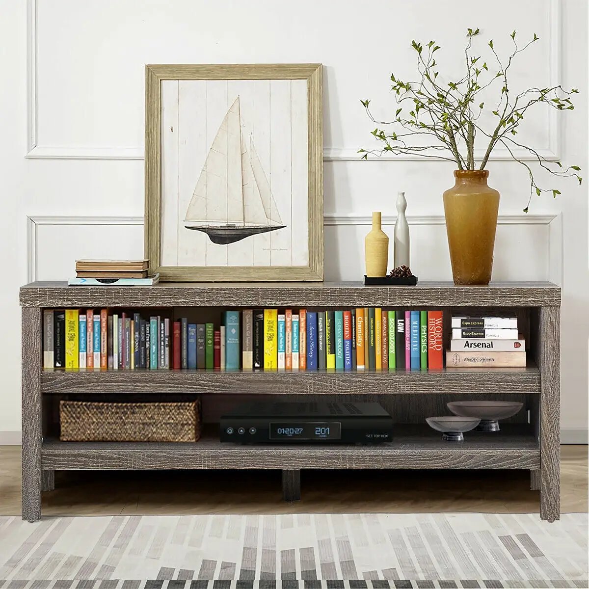 3-Tier TV Stand Console Cabinet for TV's up to 45 Inch with Storage Shelves, photo 5 of 16